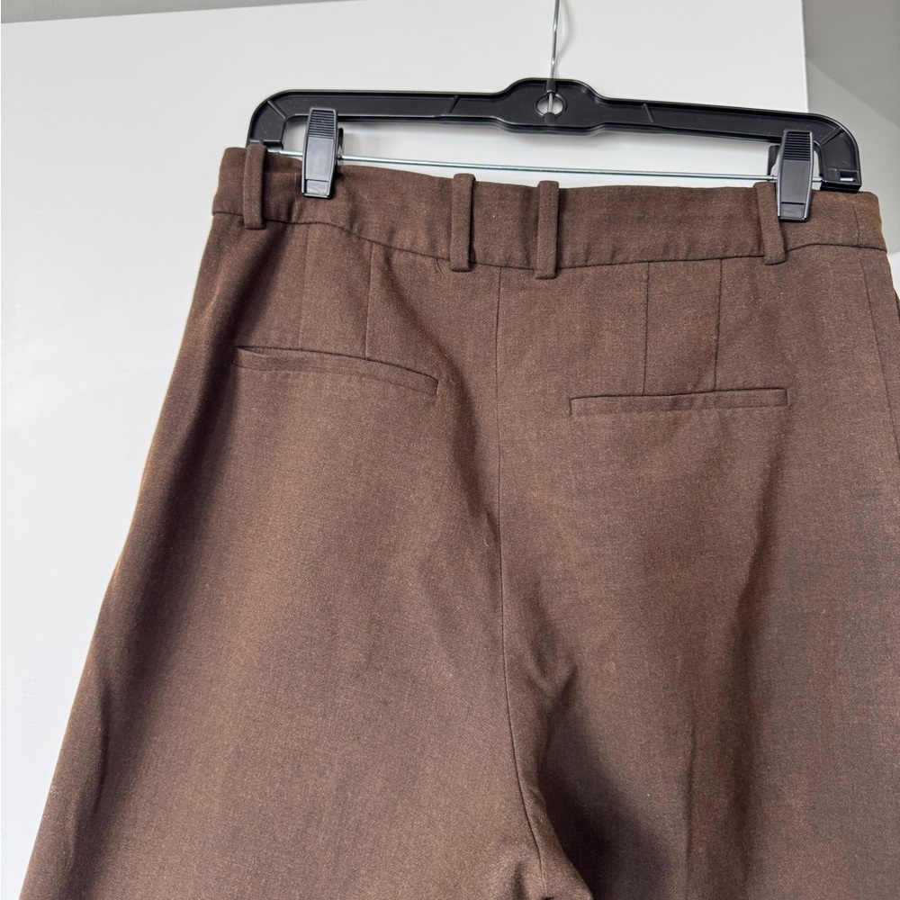 Babaton Pleated Wide Leg Brown Pants High-Waisted - Picture 9 of 13